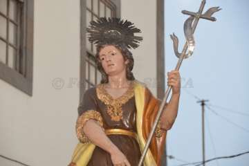 El patrono de Telde vuelve a tomar las calles de San Juan por la noche (Foto Francisco Javier Santana)