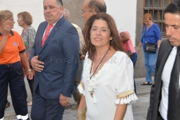 El patrono de Telde vuelve a tomar las calles de San Juan por la noche (Foto Francisco Javier Santana)