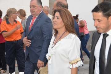 El patrono de Telde vuelve a tomar las calles de San Juan por la noche (Foto Francisco Javier Santana)