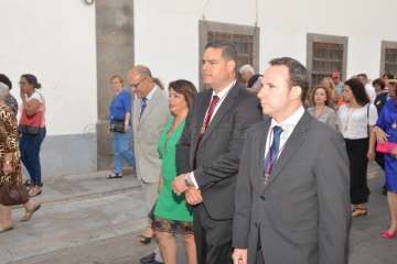El patrono de Telde vuelve a tomar las calles de San Juan por la noche (Foto Francisco Javier Santana)
