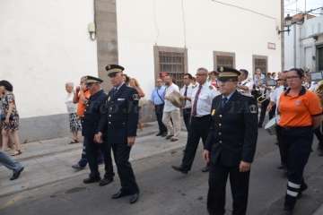 El patrono de Telde vuelve a tomar las calles de San Juan por la noche (Foto Francisco Javier Santana)