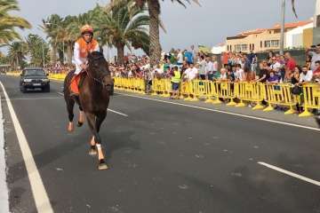 Carreras de caballos y entrega de premios en la Avenida del Cabildo (Foto TA)