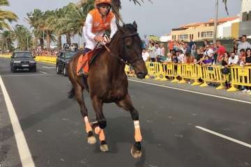 Carreras de caballos y entrega de premios en la Avenida del Cabildo (Foto TA)