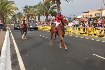 Carreras de caballos y entrega de premios en la Avenida del Cabildo (Foto TA)