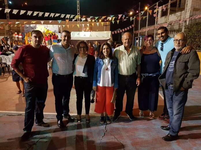 La alcaldesa de Telde, Carmen Hernández, acudió al arranque de las fiestas de Hornos del Rey (Foto TA)