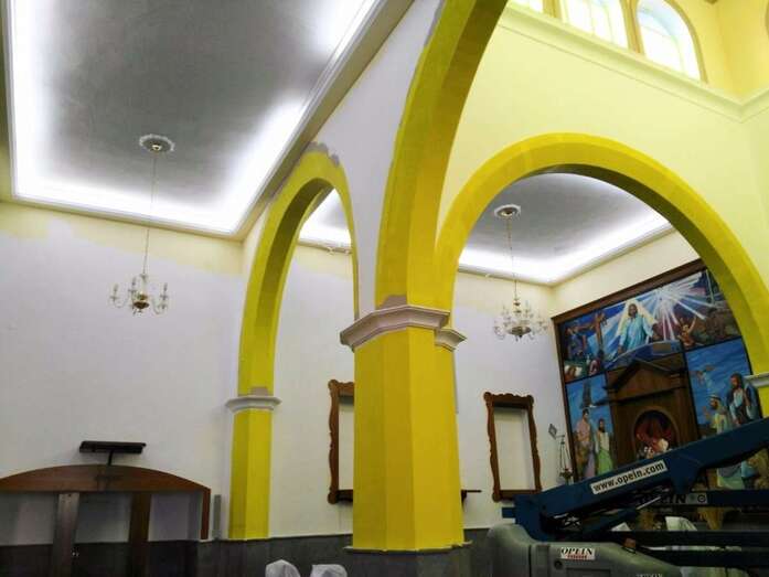 Imagen del interior del templo de Las Nieves (Foto TA)