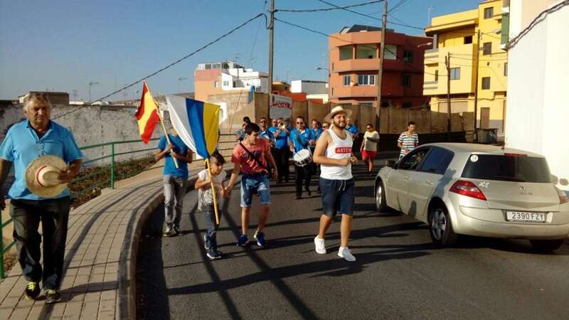 Diana floreada esta mañana en La Viña (Foto TA)
