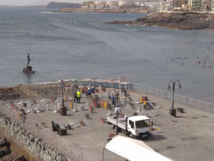 El muelle de Melenara, uno de los puntos de lanzamiento (Foto TA)