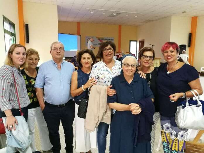 Socias de El Roque Azucarero de Telde, en el encuentro del pasado domingo (Foto TA)