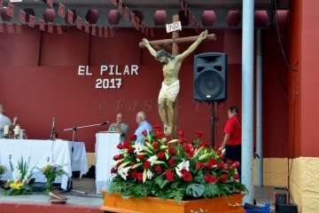 Misa y procesión en Caserones Altos para despedir sus fiestas (Foto Francisco Javier Santana)