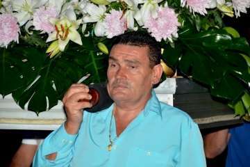 Misa y procesión en Caserones Altos para despedir sus fiestas (Foto Francisco Javier Santana)