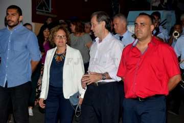 Misa y procesión en Caserones Altos para despedir sus fiestas (Foto Francisco Javier Santana)