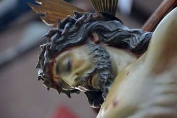 Misa y procesión en Caserones Altos para despedir sus fiestas (Foto Francisco Javier Santana)