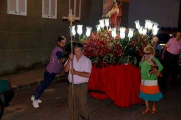Misa y procesión del Sagrado Corazón de Jesús en el pueblo de Ojos de Garza (Foto Francisco Javier Santana)