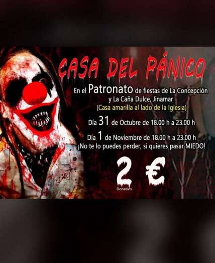 Cartel del espectáculo de terror (Foto TA)