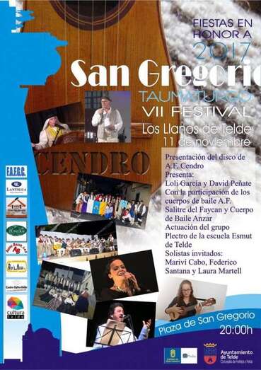 Cartel del VII Festival Folclórico Los Llanos de Telde, organizado por Cendro (Foto TA)