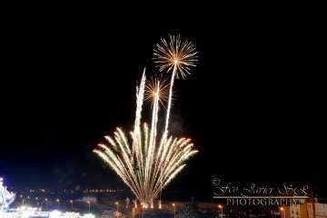 Exhibición de fuegos artificiales en Telde por San Gregorio (Foto Francisco Javier Santana)