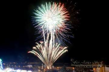 Exhibición de fuegos artificiales en Telde por San Gregorio (Foto Francisco Javier Santana)