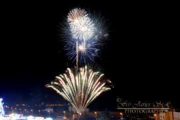 Exhibición de fuegos artificiales en Telde por San Gregorio (Foto Francisco Javier Santana)