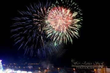 Exhibición de fuegos artificiales en Telde por San Gregorio (Foto Francisco Javier Santana)