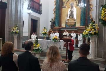 Misa y procesión religiosa de San Gregorio Taumaturgo en Telde (Foto Antonio Alí y TA)