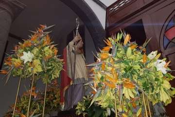 Misa y procesión religiosa de San Gregorio Taumaturgo en Telde (Foto Antonio Alí y TA)