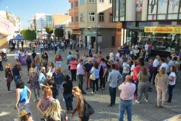 Telde enmudece ante la violencia de género (Foto Francisco Javier Santana)