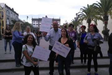 Telde marcha contra la violencia de género en la capital (Foto Antonio Alí y TA)