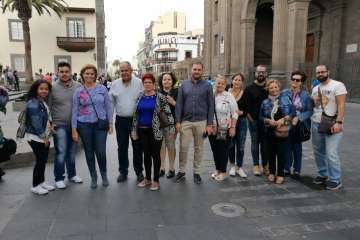 Telde marcha contra la violencia de género en la capital (Foto Antonio Alí y TA)
