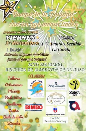 Cartel del acto solidario (Foto TA)