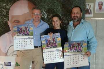 ACCU Canarias en el calendario solidario 2018 de la UD Las Palmas (Foto TA)