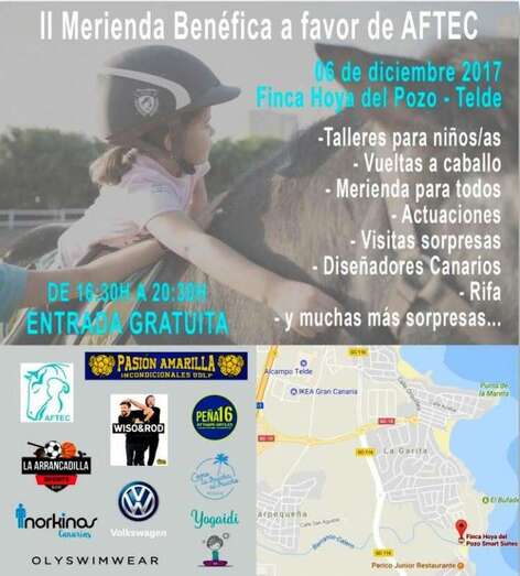 Cartel de la segunda merienda benéfica (Foto TA)