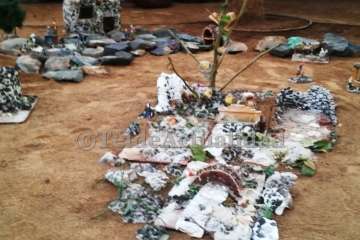 La Garita monta su belén navideño en un espacio ajardinado (Foto TA)