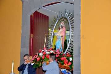 La Virgen de Fátima 'se empadrona' unos días en Lomo Magullo-Telde (Foto Francisco J. Santana)