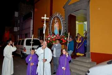 La Virgen de Fátima 'se empadrona' unos días en Lomo Magullo-Telde (Foto Francisco J. Santana)