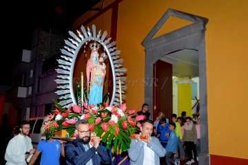 La Virgen de Fátima 'se empadrona' unos días en Lomo Magullo-Telde (Foto Francisco J. Santana)