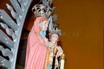 La Virgen de Fátima 'se empadrona' unos días en Lomo Magullo-Telde (Foto Francisco J. Santana)