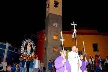 La Virgen de Fátima 'se empadrona' unos días en Lomo Magullo-Telde (Foto Francisco J. Santana)