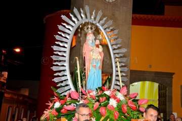 La Virgen de Fátima 'se empadrona' unos días en Lomo Magullo-Telde (Foto Francisco J. Santana)