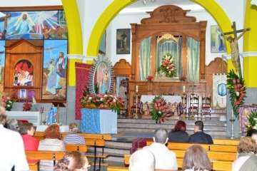 La Virgen de Fátima 'se empadrona' unos días en Lomo Magullo-Telde (Foto Francisco J. Santana)