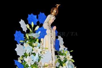 La Virgen de Fátima 'se empadrona' unos días en Lomo Magullo-Telde (Foto Francisco J. Santana)