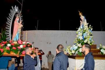 La Virgen de Fátima 'se empadrona' unos días en Lomo Magullo-Telde (Foto Francisco J. Santana)