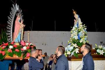 La Virgen de Fátima 'se empadrona' unos días en Lomo Magullo-Telde (Foto Francisco J. Santana)