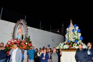 La Virgen de Fátima 'se empadrona' unos días en Lomo Magullo-Telde (Foto Francisco J. Santana)