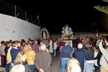 La Virgen de Fátima 'se empadrona' unos días en Lomo Magullo-Telde (Foto Francisco J. Santana)