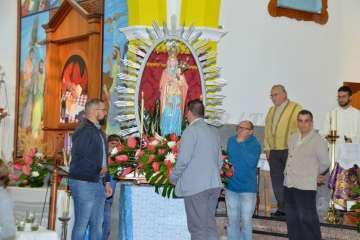 La Virgen de Fátima 'se empadrona' unos días en Lomo Magullo-Telde (Foto Francisco J. Santana)