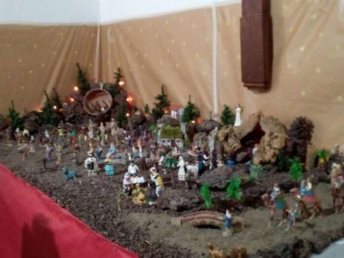 Imagen del belén realizado por vecinos de San Francisco (Foto TA)