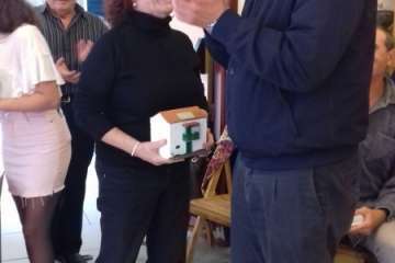 Brindis navideños del grupo de folclore del Centro de Mayores de Telde (Foto TA)