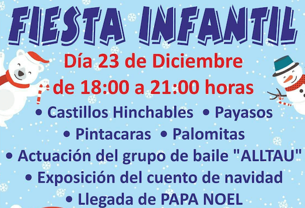 Cartel de la gran fiesta infantil (Foto TA)
