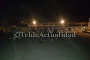 Ensayos con la luz de velas en Las Remudas-Telde (Foto TA)